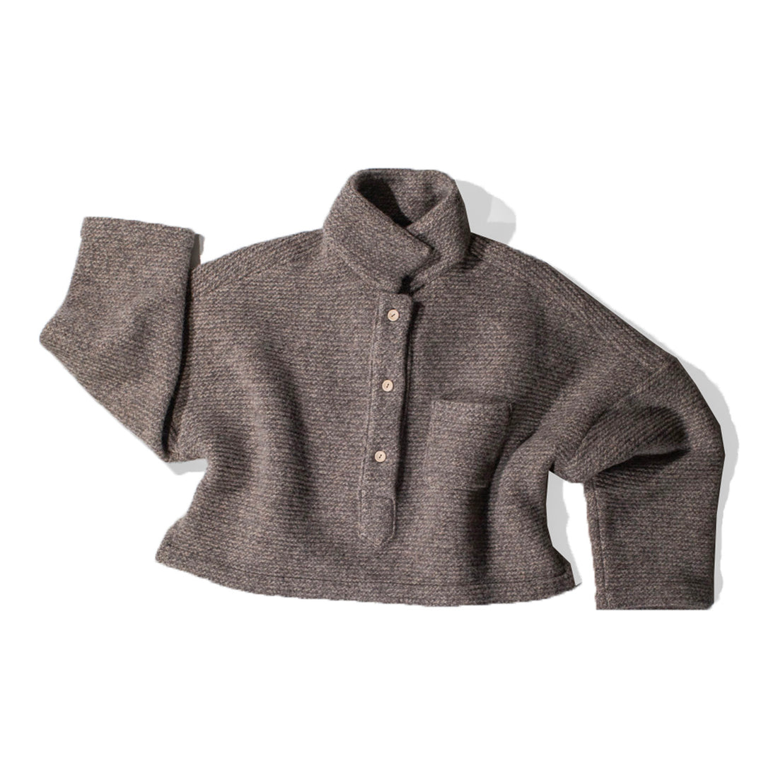 Anntian Sheep Natural Shirt in Melange Grey