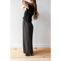 Black Crane Long Skirt in Lemon