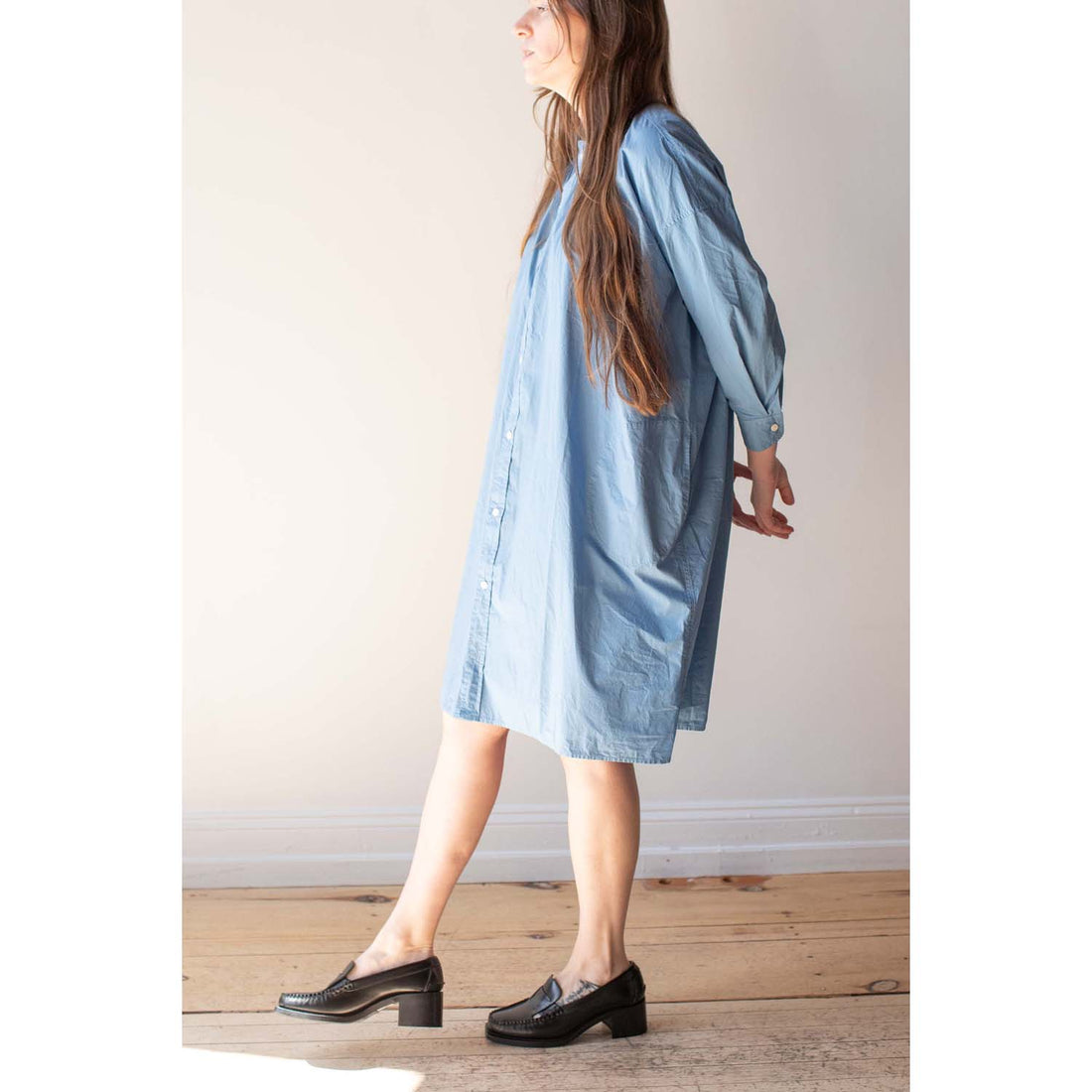 Caron Callahan Aurora Dress in Ashleigh Blue Poplin