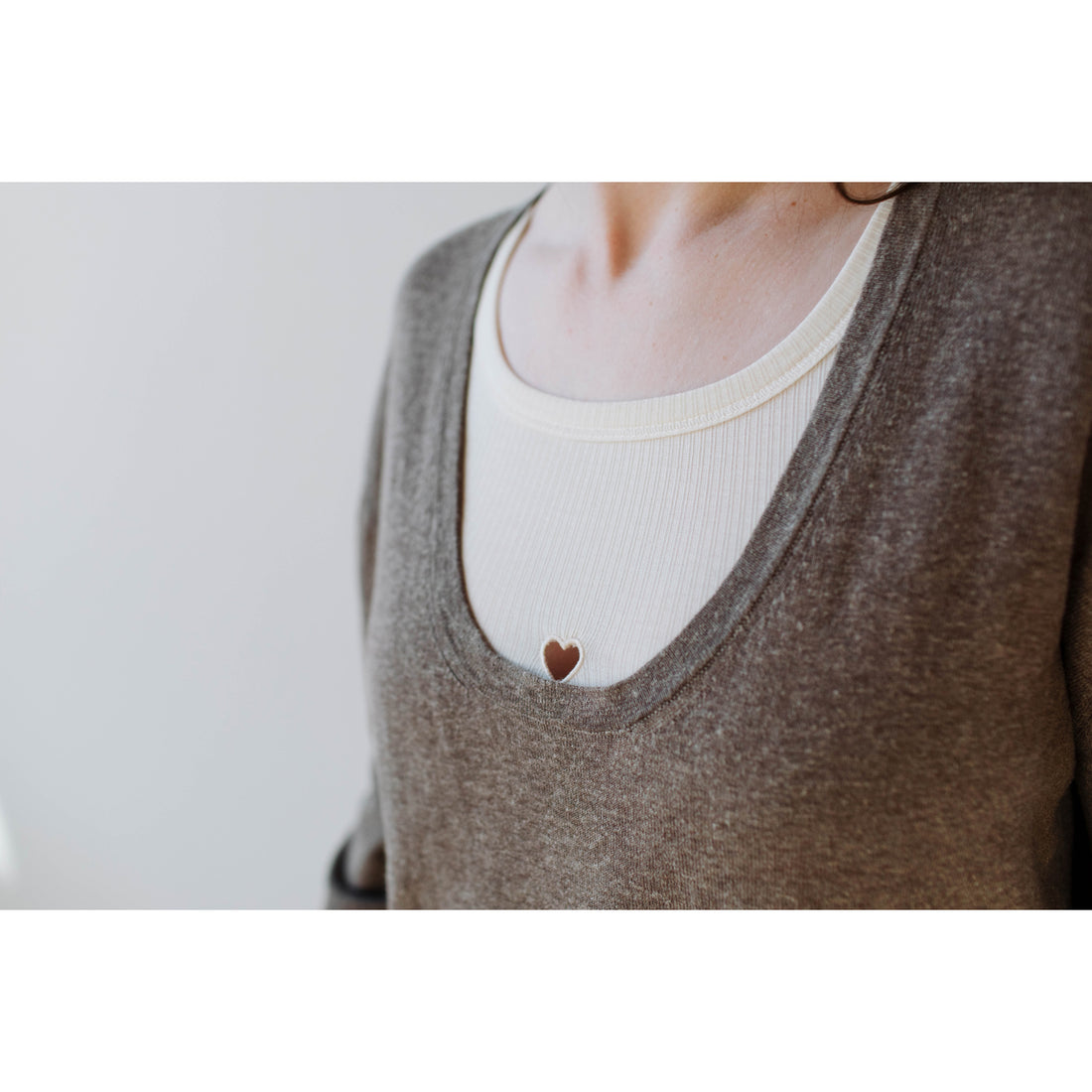 Baserange Heart Tank in Undyed