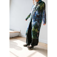 Henrik Vibskov Chaos Pleat Shirt Dress in Kaleidoscope Blue