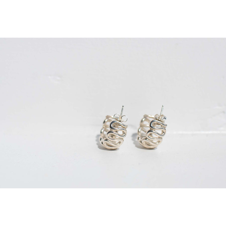 Sapir Bachar Swirl Earrings in Sterling Silver