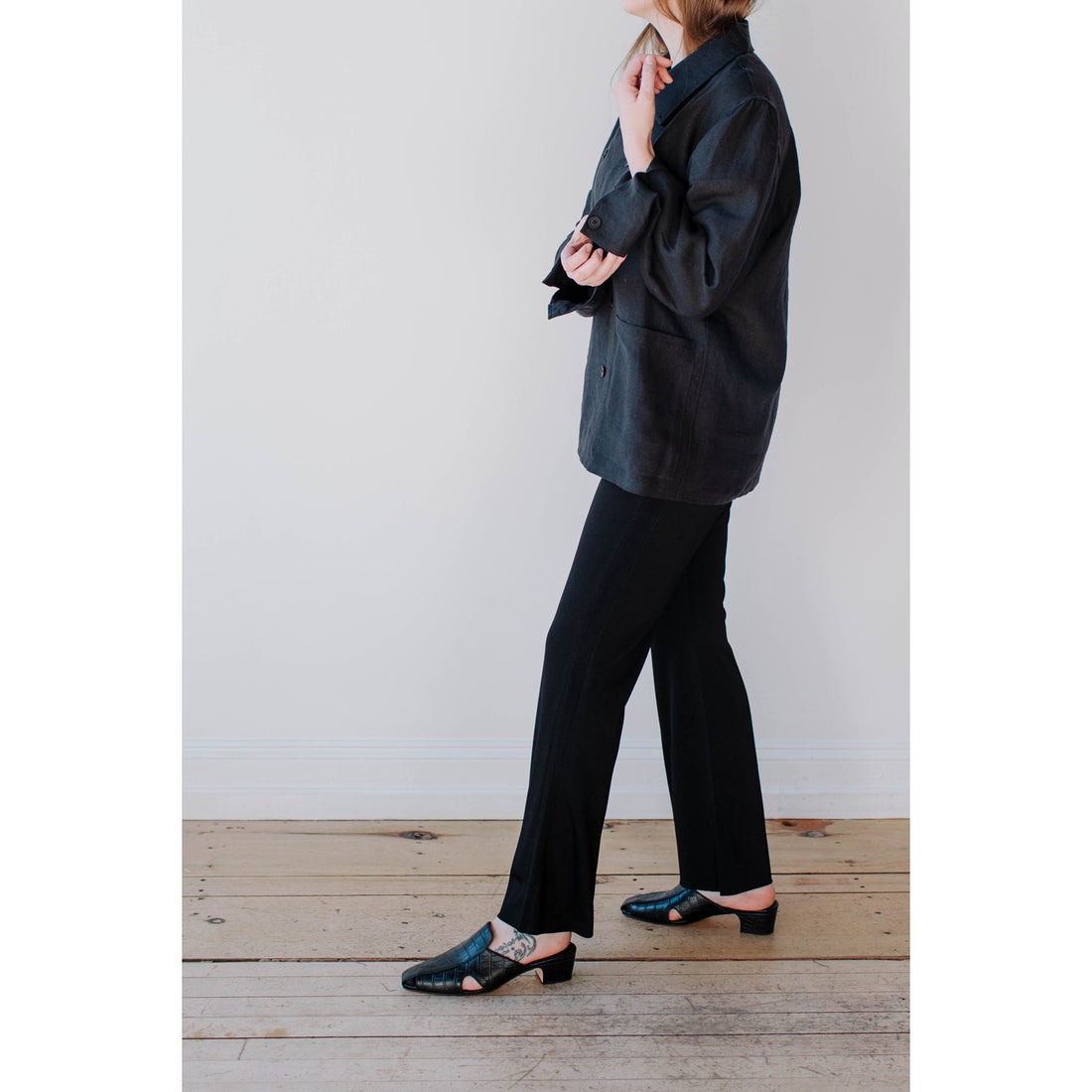 Studio Nicholson Linna Knit Pant in Black