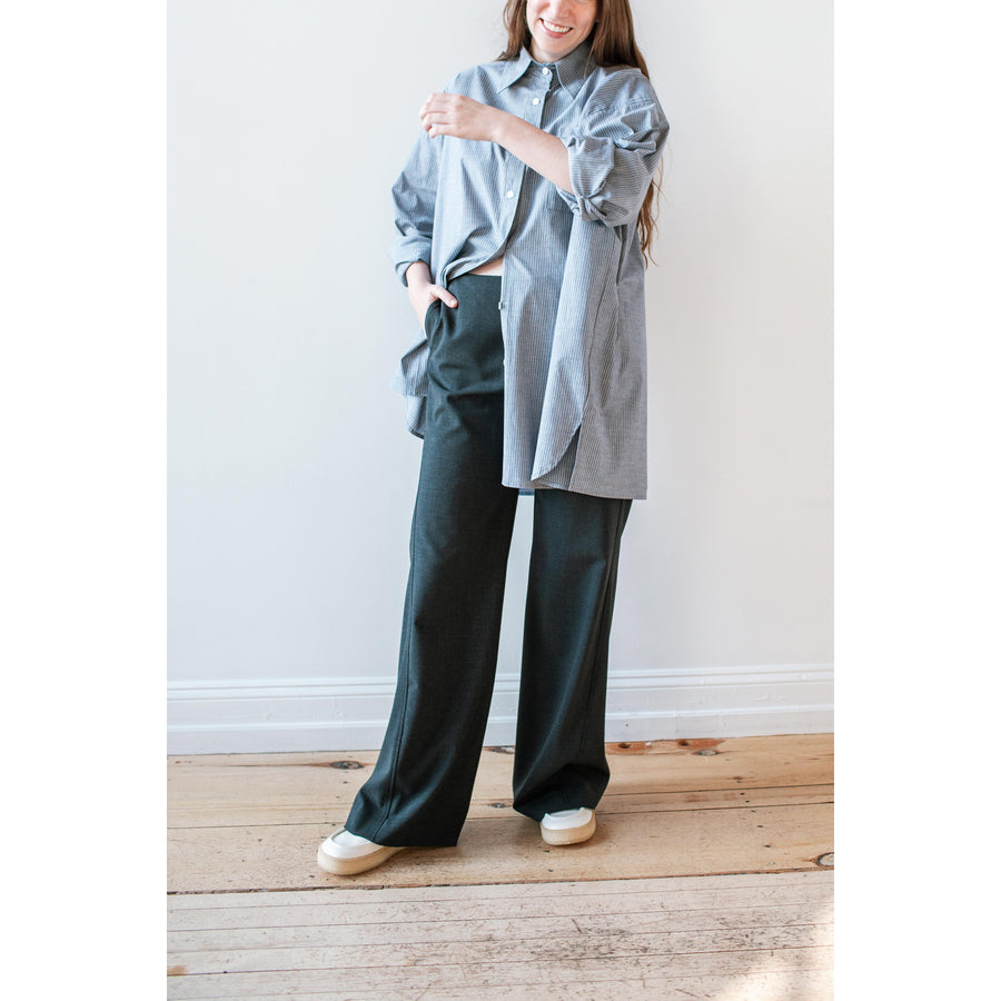 Hope Skew Trousers in Grey Melange