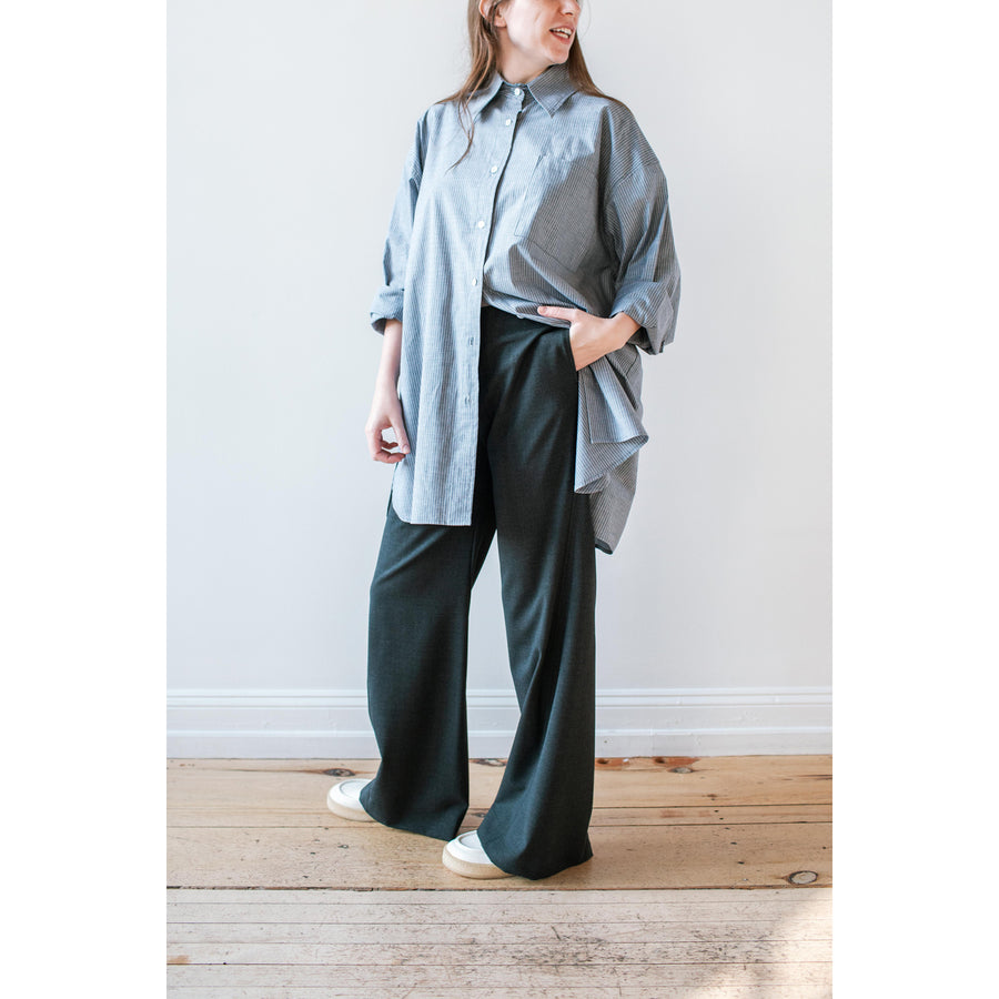 Hope Skew Trousers in Grey Melange