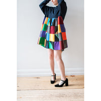 Carleen Lorilyn Dress in Navy/Multi