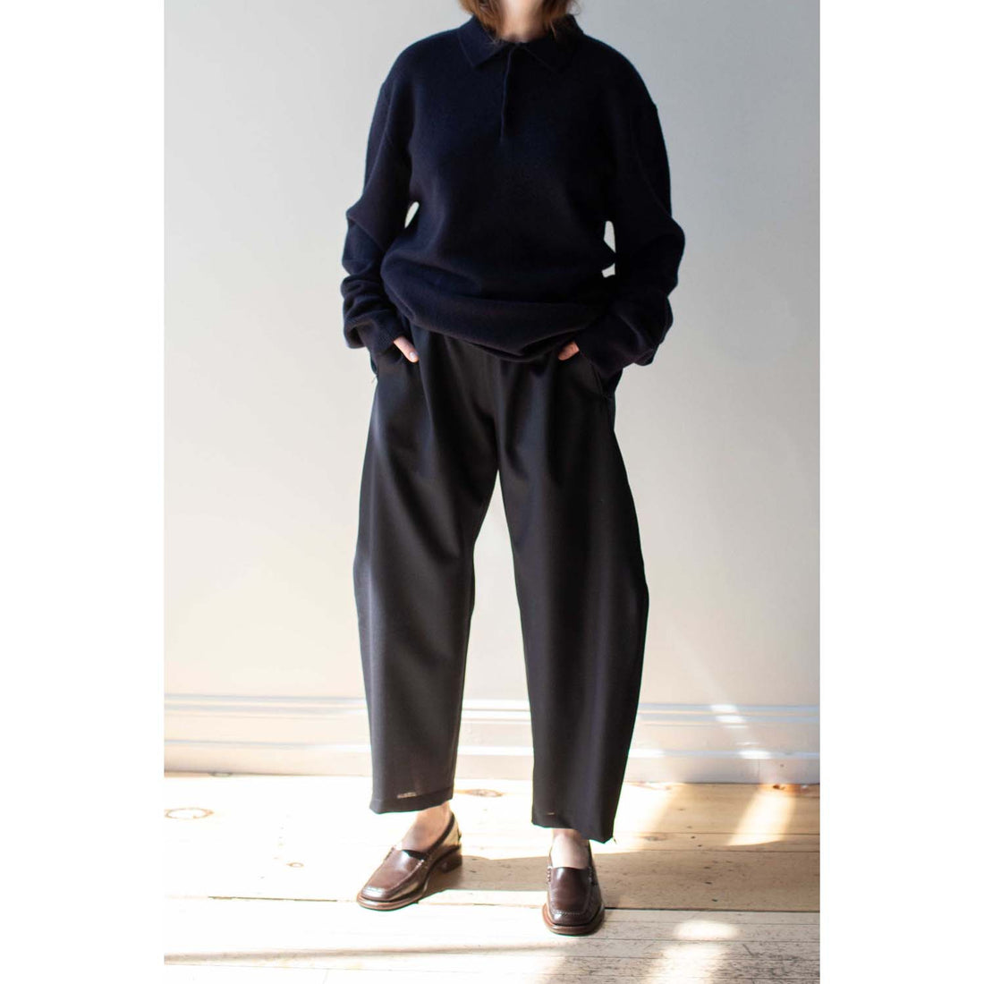 Studio Nicholson Toba Pant in Darkest Navy