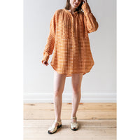 Anaak Mekong Henley Tunic in Cantaloupe Swirl