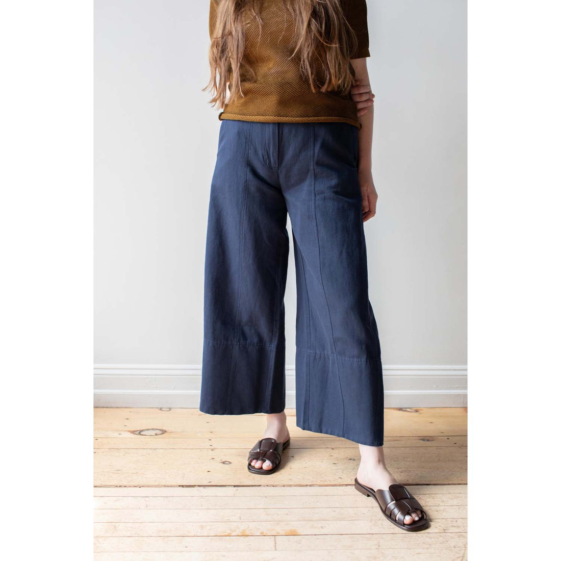 Apiece Apart Malou Wide Leg Pant in Indigo