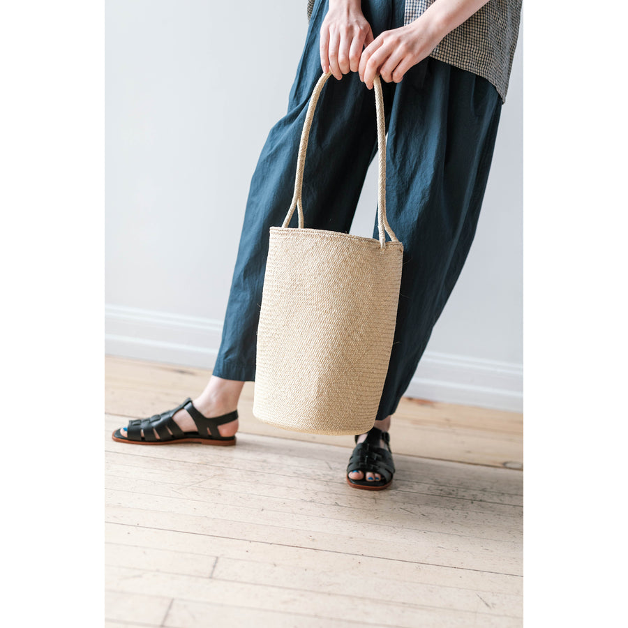 Shaina Mote Cylinder Bag in Seagrass