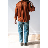 Raquel Allegra Lauren Blouse in Cognac