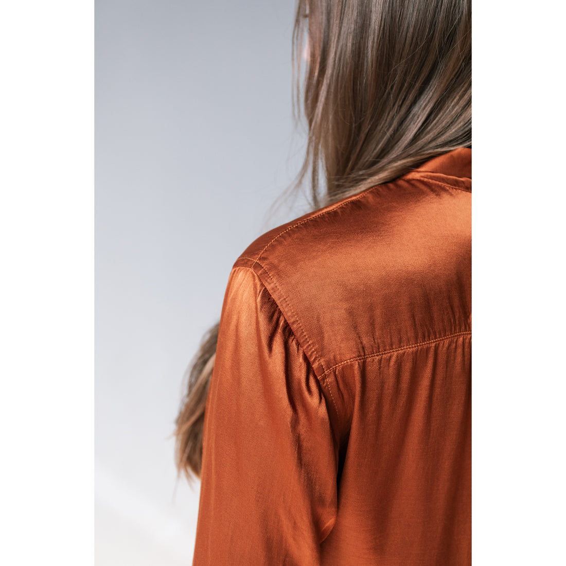 Raquel Allegra Lauren Blouse in Cognac