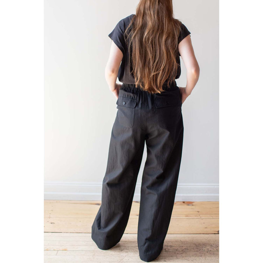 Apiece Apart Manu Drawstring Pant in Black