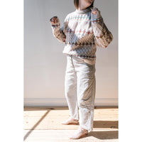 Henrik Vibskov Cable Jack Knit Sweater in Beige Multi Knit