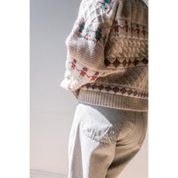 Henrik Vibskov Cable Jack Knit Sweater in Beige Multi Knit