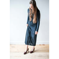 Nomia Hooded Gathered Maxi Dress in Midnight