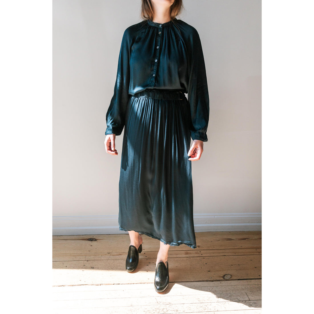 Raquel Allegra Lotus Skirt in Midnight