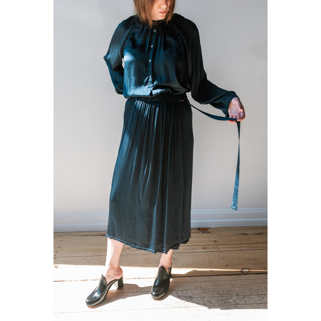 Raquel Allegra Lotus Skirt in Midnight