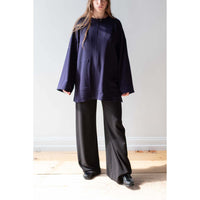 Rodebjer Beale Drape Top in Midnight Blue