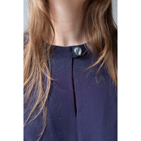 Rodebjer Beale Drape Top in Midnight Blue