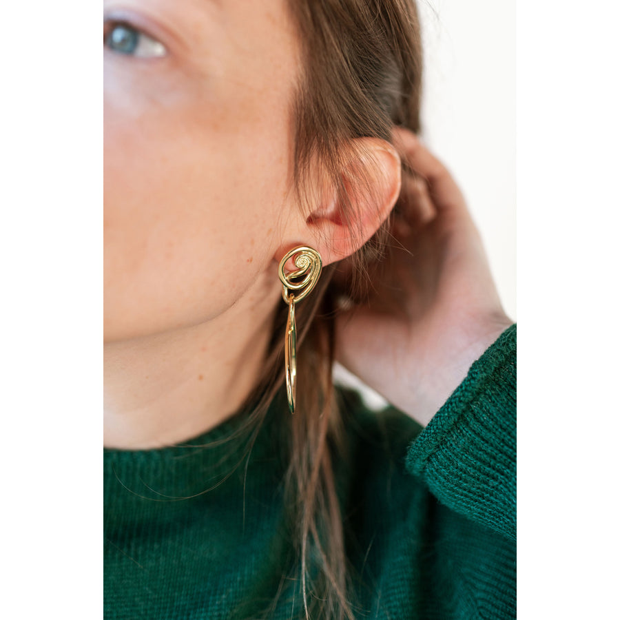 Leigh Miller Orso Hoops in Brass