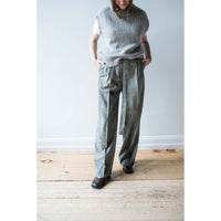 Sayaka Davis Belted Tucked Trousers in Concrete