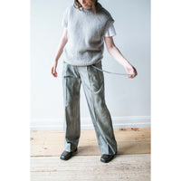 Sayaka Davis Belted Tucked Trousers in Concrete