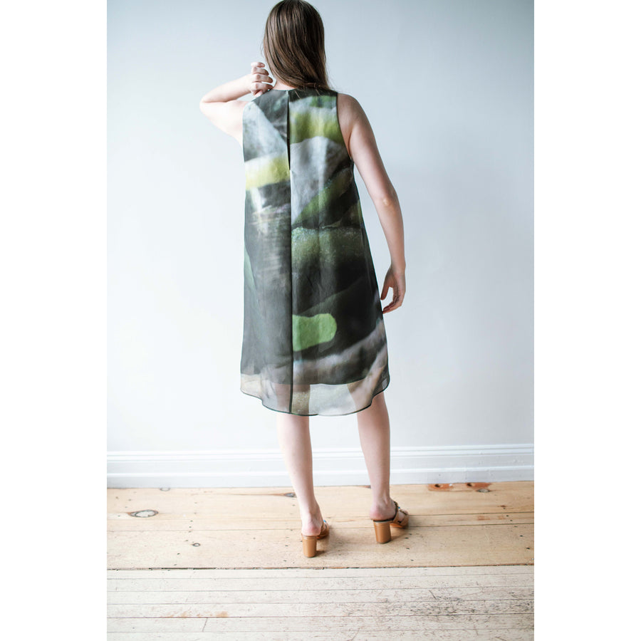 Kaarem Moon Silk Organza Dress in Roots