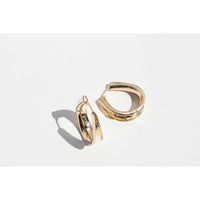 Fay Andrada Lukko LG Hoops in Gold Plated Brass