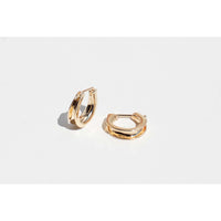 Fay Andrada Lukko SM Hoops in Gold Plated Silver