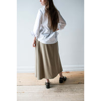 Sayaka Davis Flared Long Skirt in Beige