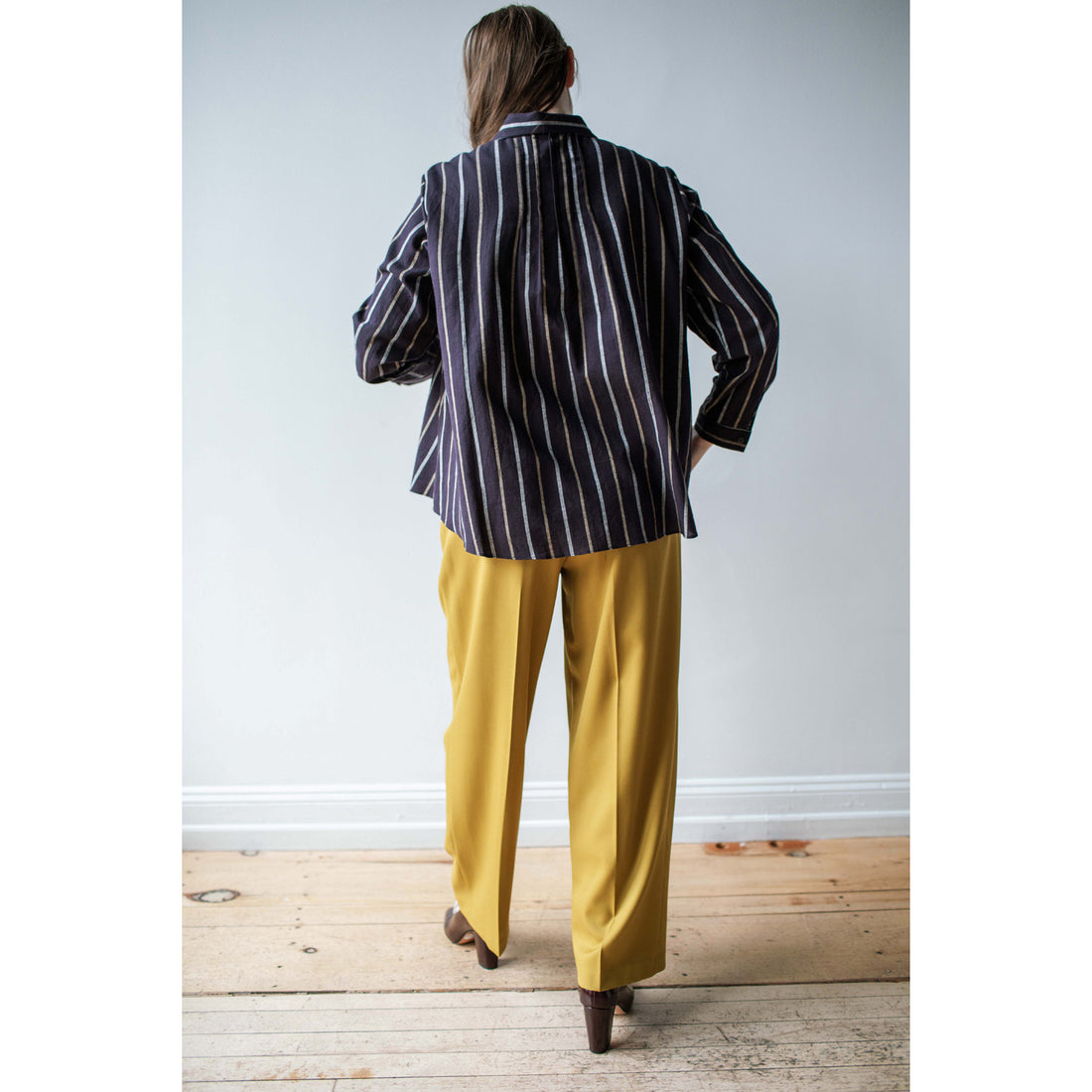 Kallmeyer Houghton Pleated Trouser in Chartreuse