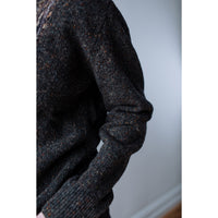 Correll Correll Wool Strand Sweater in Gray/Brown Donegal