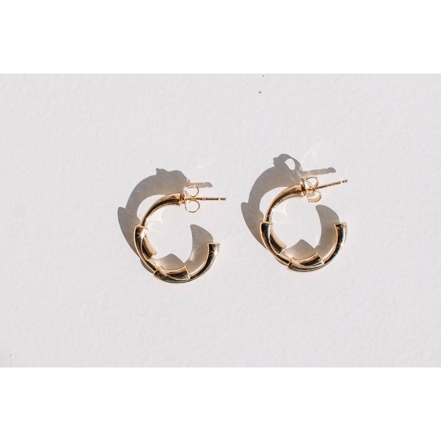 Sapir Bachar Gold Wind Hoops