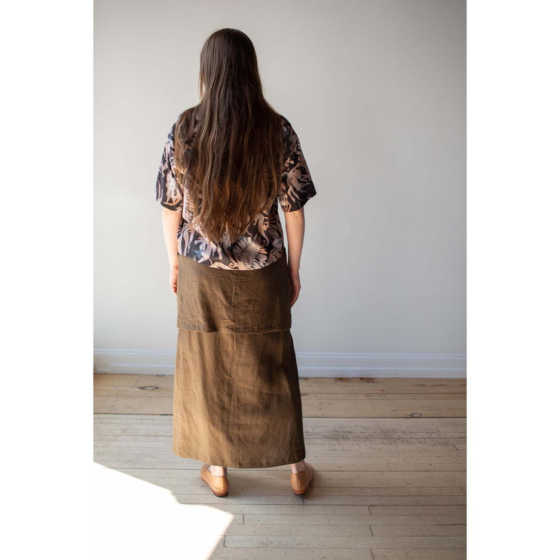 Sayaka Davis Layered Wrap Skirt in Espresso