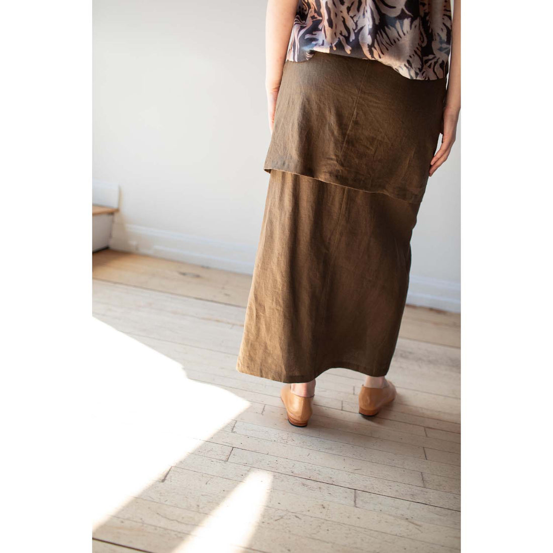 Sayaka Davis Layered Wrap Skirt in Espresso