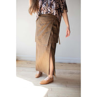 Sayaka Davis Layered Wrap Skirt in Espresso