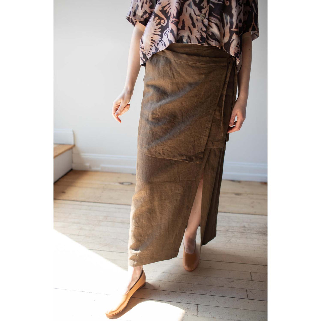 Sayaka Davis Layered Wrap Skirt in Espresso