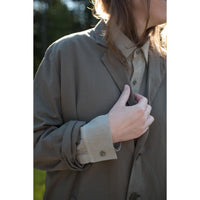 Black Crane Blazer in Dark Olive