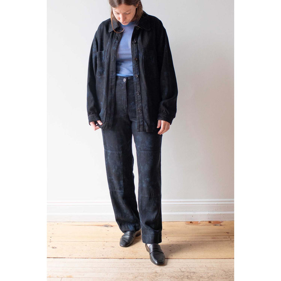 Raquel Allegra Work Pant in Dark Indigo