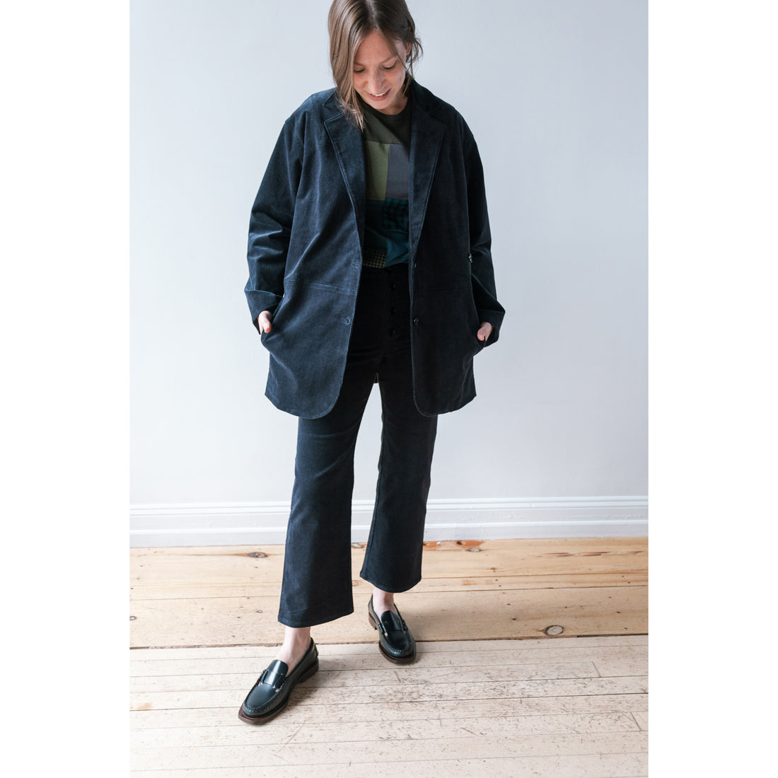 Apiece Apart Slim Marston Pant in Midnight Corduroy