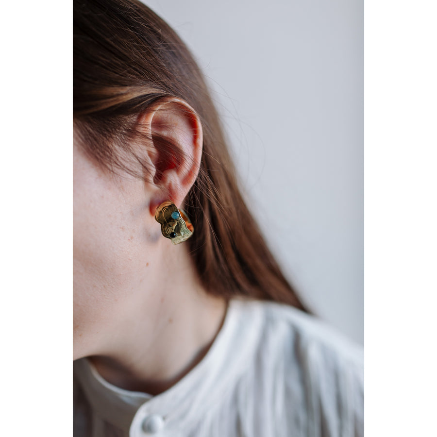 Leigh Miller Small Dali Hoops in Brass