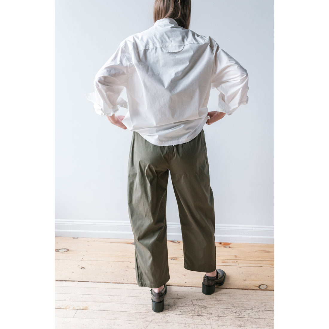 Studio Nicholson Toba Pants in Army Green