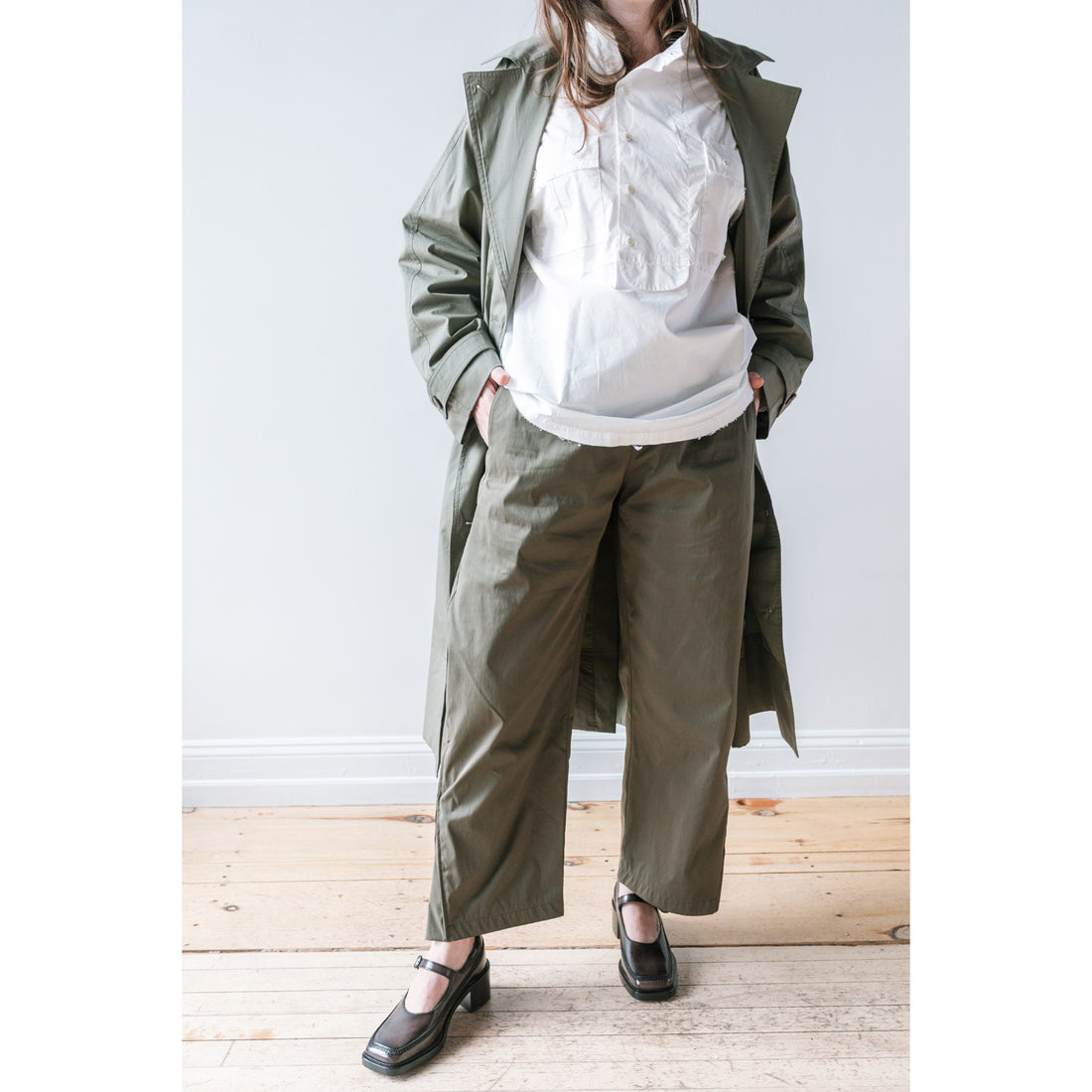 Studio Nicholson Toba Pants in Army Green