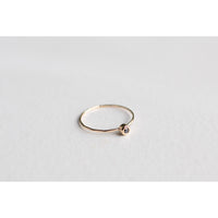 Melissa Joy Manning Flush Set Black Diamond Ring in 14k Yellow Gold