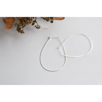 Melissa Joy Manning Large Teardrop Hoops in Sterling Silver