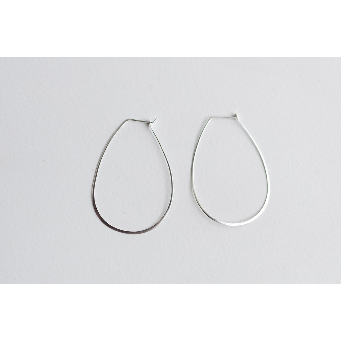 Melissa Joy Manning Large Teardrop Hoops in Sterling Silver