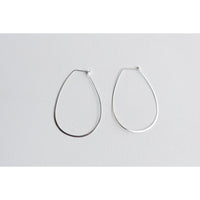 Melissa Joy Manning Large Teardrop Hoops in Sterling Silver