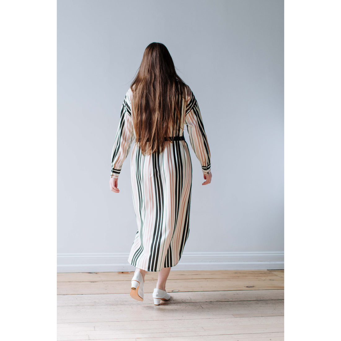 Raquel Allegra Dinka Midi Dress in Savanna Ecru