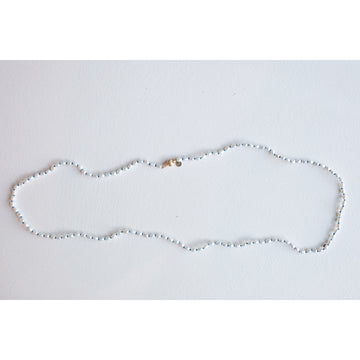 Beatrice Valenzuela Pearl Brujeria Necklace in Blue Silk